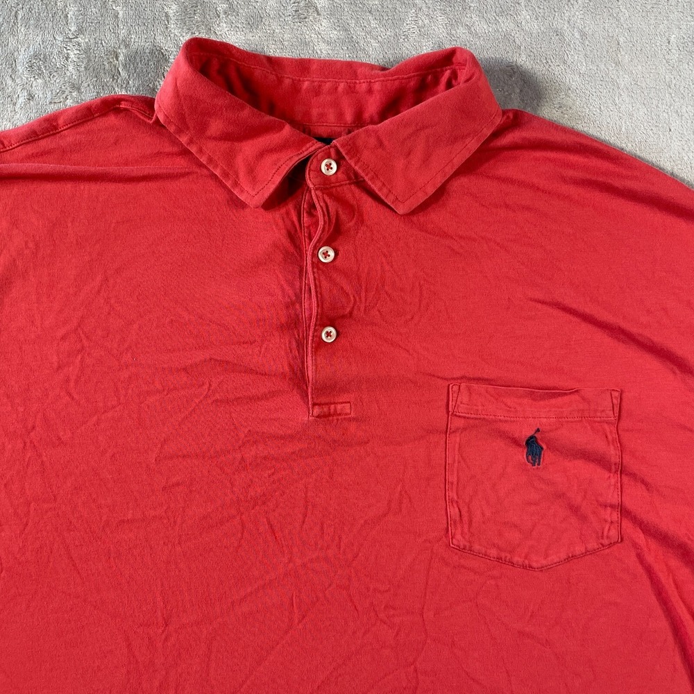 Polo Ralph Lauren Shirt Men 2XB Red Classic Fit Preppy Casual Lightweight Preppy - Picture 3 of 10